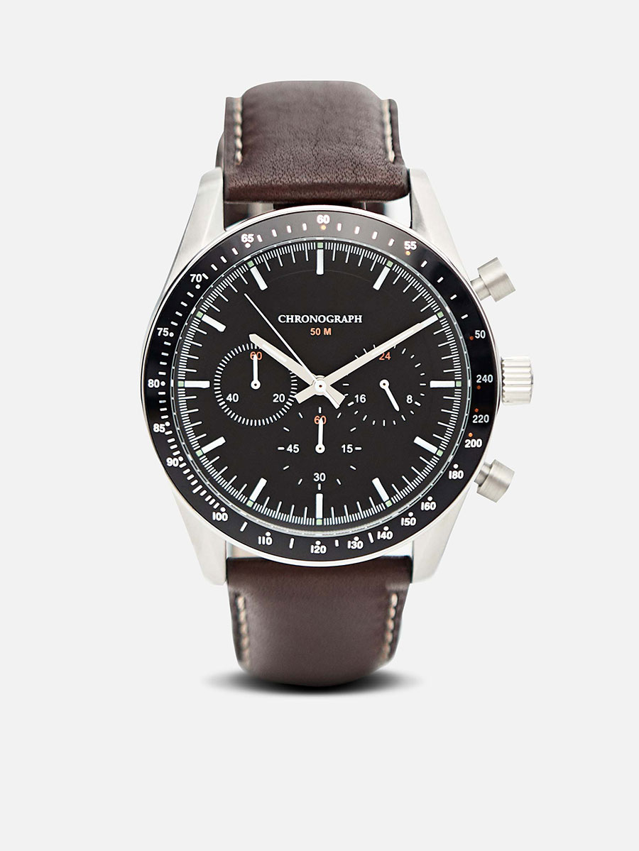 Chonograph Watch with leather belt