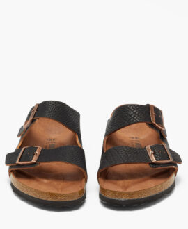 Wood & Leather grainy sandals