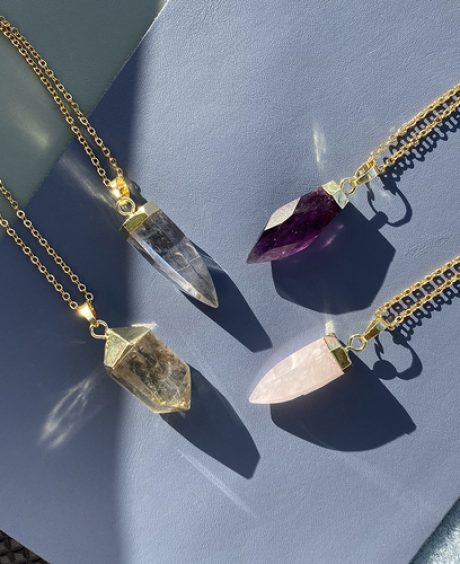 Glow Necklace - Crystal Quartz / Rose Quartz / Amethyst