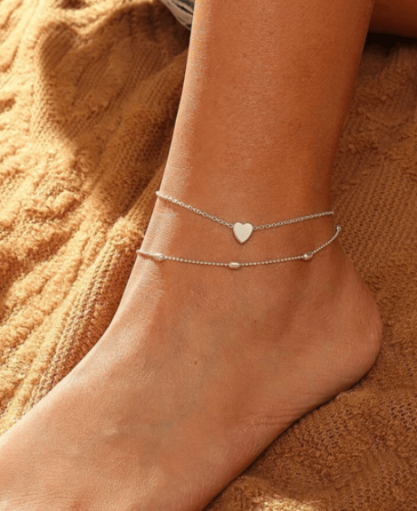 Simple Heart Anklet Ankle Bracelet