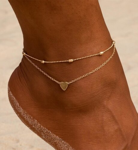 Simple Heart Anklet Ankle Bracelet