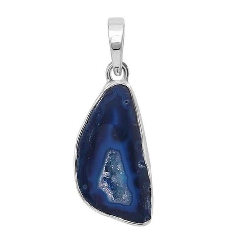Brocken Stone Agate (Blue) Pendant-SP  Artificial