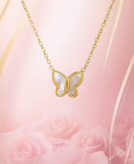 MOP Petite Butterfly Pendant Necklace