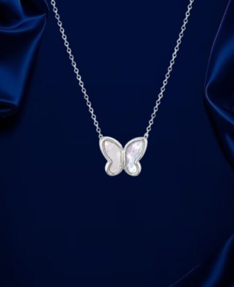 MOP Petite Butterfly Pendant Necklace