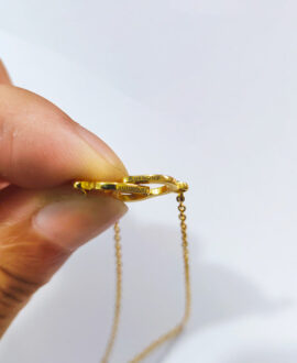 Double Heart Name Necklace - couples necklace