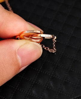 Double Heart Name Necklace - couples necklace