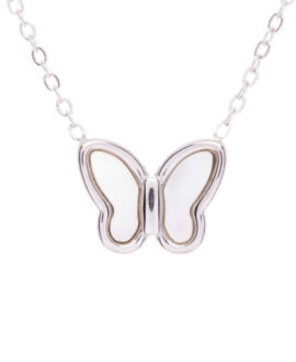 MOP Petite Butterfly Pendant Necklace
