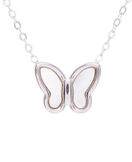 MOP Petite Butterfly Pendant Necklace