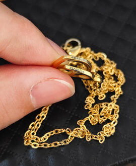 Double Heart Name Necklace - couples necklace