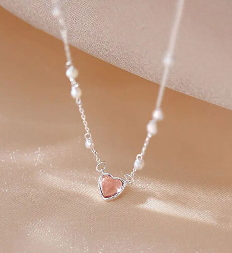 Pearl Heart Pendant Necklace