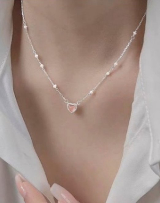 Pearl Heart Pendant Necklace